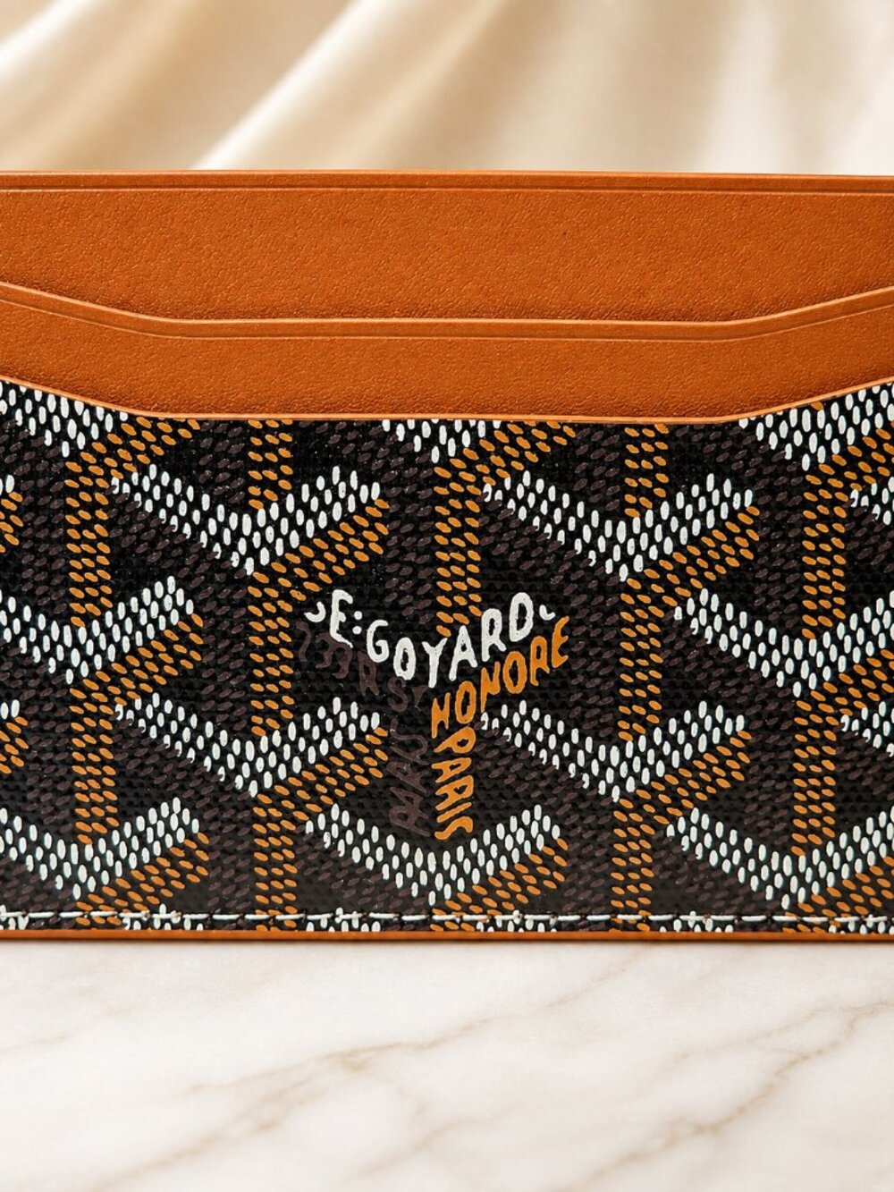 Goyard Saint-Sulpice Card Holder Brown/Tan Goyardine Canvas Made in France - Picture 2 of 6